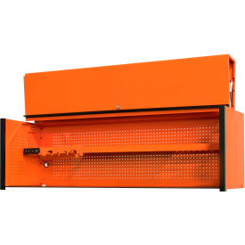 Power Workstation Hutch, 72"W x 21"D x 22-1/4"H, Orange with Black Handle
