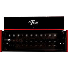 Power Workstation Hutch, 72"W x 25"D x 22-1/4"H, Black with Red Handle & Trim