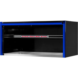 Pro Extreme Power Workstation Hutch, 55"W x 30"D x 26-3/8"H, Black w/ Blue Handle