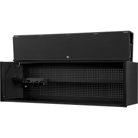 Power Workstation Hutch, 72"W x 21"D x 22-1/4"H, Matte Black w/ Gloss Black Handle