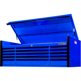 Pro Triple Bank Top Chest, 72"W x 30"D x 26-1/4"H, Blue with Black Drawer Pulls