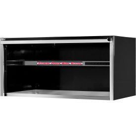 Power Workstation Hutch, 55"W x 30"D x 26-3/8"H, Black w/Chrome Handle