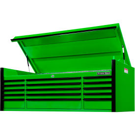 Pro Triple Bank Top Chest, 72"W x 30"D x 26-1/4"H, Green with Black Drawer Pulls