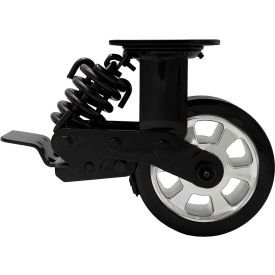 Professional Upgraded Spring Loaded Casters, 5"W x 10"D x 9-1/2"H, Black, Set of 4