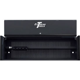 Power Workstation Hutch, 72"W x 25"D x 22-1/4"H, Matte Black w/ Black Handle & Trim