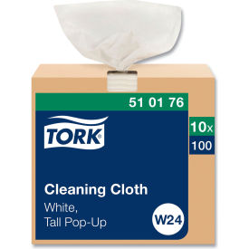 General Purpose Cleaning Cloth, 8-7/16" x 16-1/8", White, 100 Wipes/Box, 10 Boxes/Carton