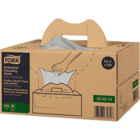 Light-Medium Duty Industrial Cleaning Cloth, 1-Ply, 14" x 16-5/16", Gray, 210 Wipes/Box