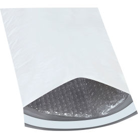 Bubble Lined Poly Mailers, 8-1/2"W x 12"L, 2 Mil, White, 25/Pack