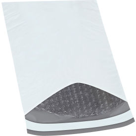 Bubble Lined Poly Mailers, 7-1/4"W x 12"L, 2 Mil, White, 100/Pack