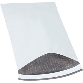 Bubble Lined Poly Mailers, 10-1/2"W x 16"L, 2 Mil, White, 25/Pack