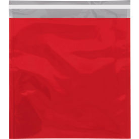 Peel & Seal Metallic Glamour Mailers, 10-3/4"W x 13"L, Red, 250/Pack