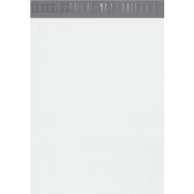 Poly Mailers with Tear Strip, 14-1/2"W x 19"L, 2.5 Mil, White, 500/Pack