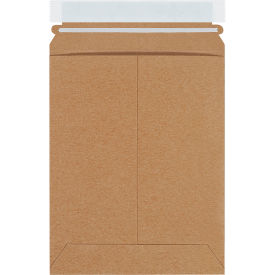 Stayflats Plus Peel & Seal Mailers, 7"W x 9"L, Kraft, 100/Pack