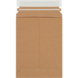 Stayflats Plus Peel & Seal Mailers, 6"W x 8"L, Kraft, 100/Pack