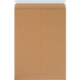 Stayflats Plus Peel & Seal Mailers, 13"W x 18"L, Kraft, 100/Pack