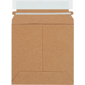 Stayflats Plus Peel & Seal Mailers, 6"W x 6"L, Kraft, 200/Pack