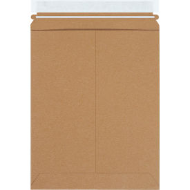 Stayflats Plus Peel & Seal Mailers, 9-3/4"W x 12-1/4"L, Kraft, 100/Pack