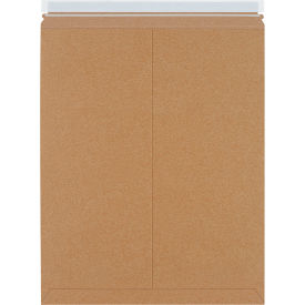 Stayflats Plus Peel & Seal Mailers, 17"W x 21"L, Kraft, 100/Pack