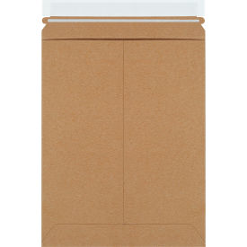 Stayflats Plus Peel & Seal Mailers, 9"W x 11-1/2"L, Kraft, 100/Pack