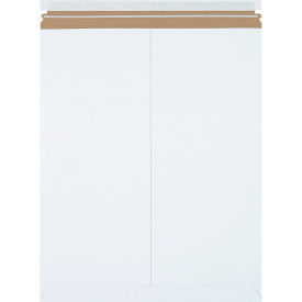 Stayflats Plus Peel & Seal Mailers, 17"W x 21"L, White, 100/Pack
