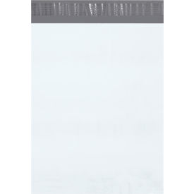 Poly Mailers with Tear Strip, 12"W x 15-1/2"L, 2.5 Mil, White, 500/Pack