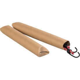 Crimped End Mailing Tubes, 2"Dia. x 24"L, 0.060" Thick, White, 50/Pack