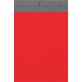 Colored Poly Mailers, 10"W x 13"L, 2.5 Mil, Red, 100/Pack