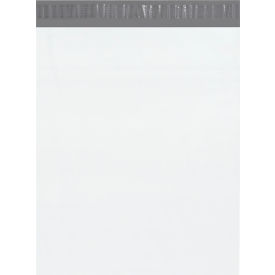Poly Mailers with Tear Strip, 14"W x 17"L, 2.5 Mil, White, 500/Pack