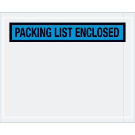Panel Face Envelopes, "Packing List Enclosed" Print, 4-1/2"L x 5-1/2"W, Blue, 1000/Pack