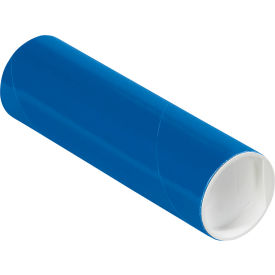 Mailing Tubes with Caps, 2"Dia. x 6"L, 0.060" Thick, Blue, 50/Pack