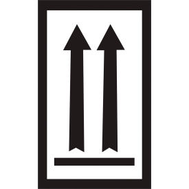 Arrow Labels, 5"L x 3"W, Black/White, Roll of 500