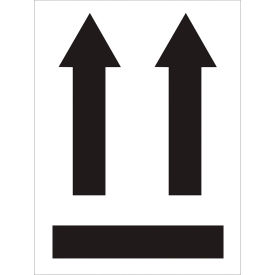 Arrow Labels, 4"L x 3"W, Fluorescent Green, Roll of 500