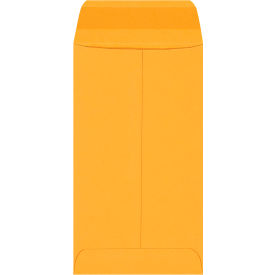 Gummed Envelopes, 3-3/8"W x 6"L, Kraft, Pack of 50000