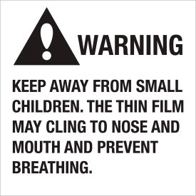 Regulated Labels, ''Warning Keep Away From Small Children'', 2"L x 2"W, Roll of 500