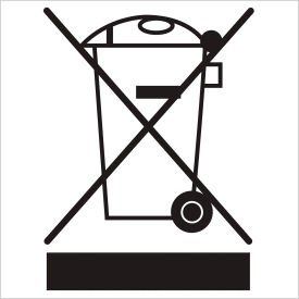 Regulated Labels, 1" x 1", Black/White, Roll of 500