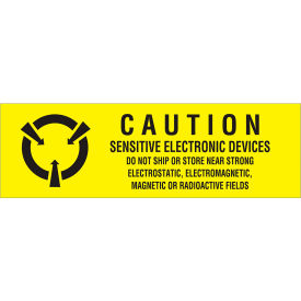 Labels with "Caution-Do Not Ship..." Print, 2"L x 5/8"W, Black/Yellow, Roll of 500