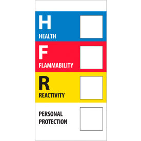 Regulated Labels, ''Health Flammability Reactivity'', 1"L x 2"W, Roll of 500