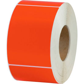 Colored Thermal Transfer Labels, 4"W x 6"L, 3" Core, Red, 4/Pack