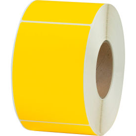 Colored Thermal Transfer Labels, 4"W x 6"L, 3" Core, Yellow, 4/Pack