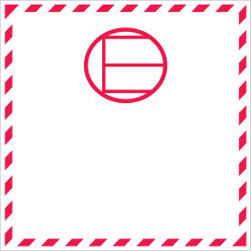 Air Specialty Labels, 4-1/4"L x 4-1/4"W, Red/White/Black, Roll of 500