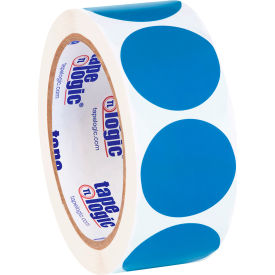 1-1/2 " Dia. Round Inventory Circle Labels, Light Blue, Roll of 500