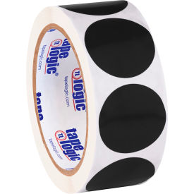 1-1/2" Dia. Round Inventory Circle Labels, Black, Roll of 500