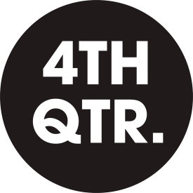 2" Dia. Round Paper Labels with "4TH QTR." Print, Black, Roll of 500