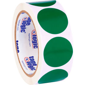 1-1/2" Dia. Round Inventory Circle Labels, Green, Roll of 500