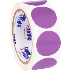 1-1/2" Dia. Round Inventory Circle Labels, Purple, Roll of 500