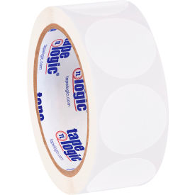1-1/2" Dia. Round Inventory Circle Labels, White, Roll of 500
