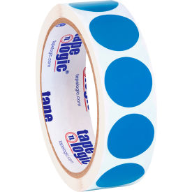 1" Dia. Round Inventory Circle Labels, Light Blue, Roll of 500