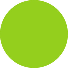 1-1/2" Dia. Round Removable Paper Labels, Fluorescent Green, Roll of 500