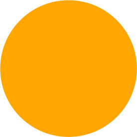 1-1/2" Dia. Round Removable Paper Labels, Fluorescent Orange, Roll of 500