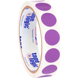 3/4" Dia. Round Inventory Paper Labels, Purple, Roll of 500